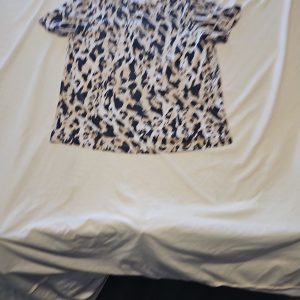 F&F Women's Leopard Print Cotton T-Shirt Size UK 16 GG994