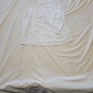 Vintage Classics First Avenue White Pleated Sleeveless Blouse GG995