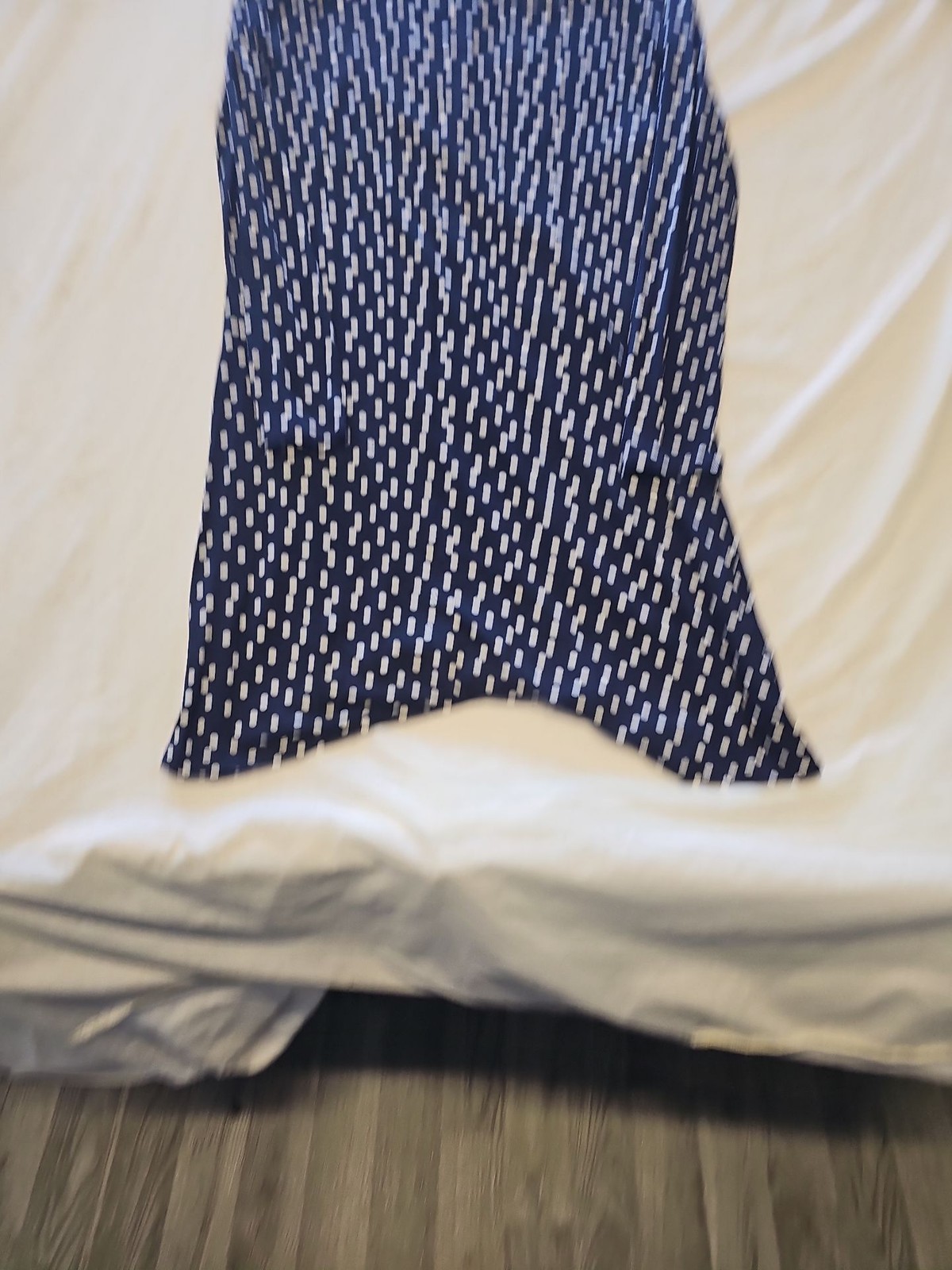 Marks & Spencer Navy Polka Dot Jersey Midi Skirt uk10 GG989