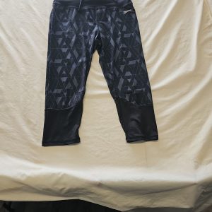 Slazenger Women's Geometric Print Capri Running Leggings O720