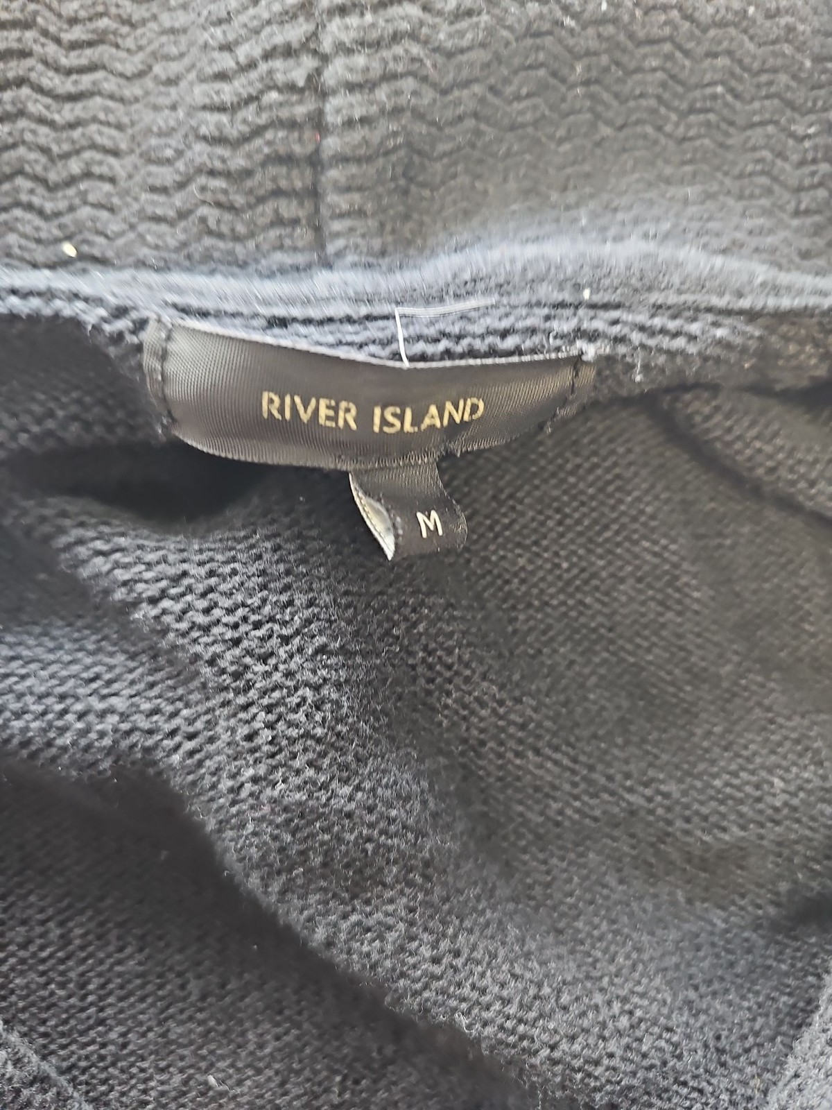 River Island Men’s Hooded Knit Cardigan with Zipper Pockets O719