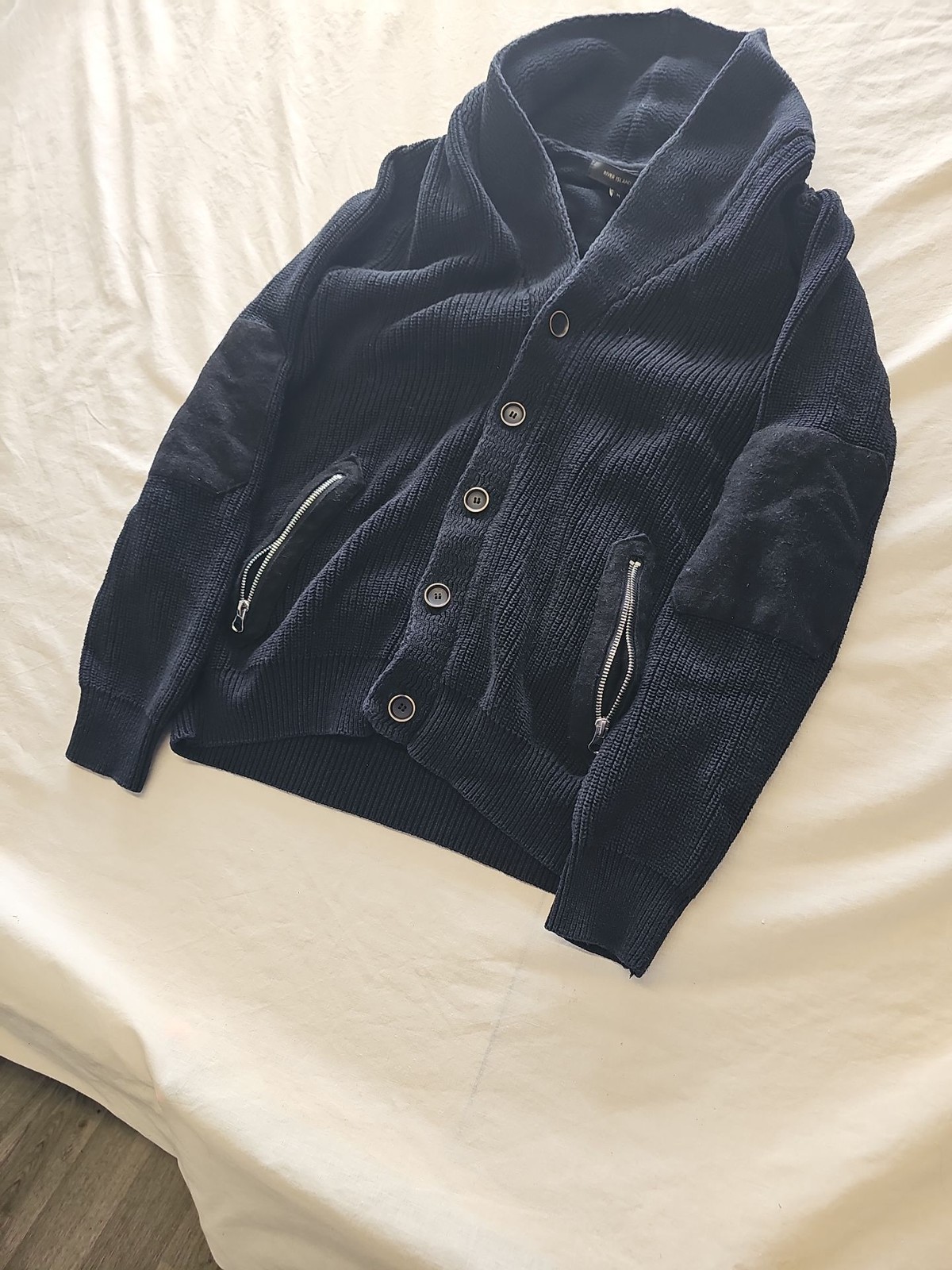 River Island Men's Hooded Knit Cardigan with Zipper Pockets O719 - Image 4