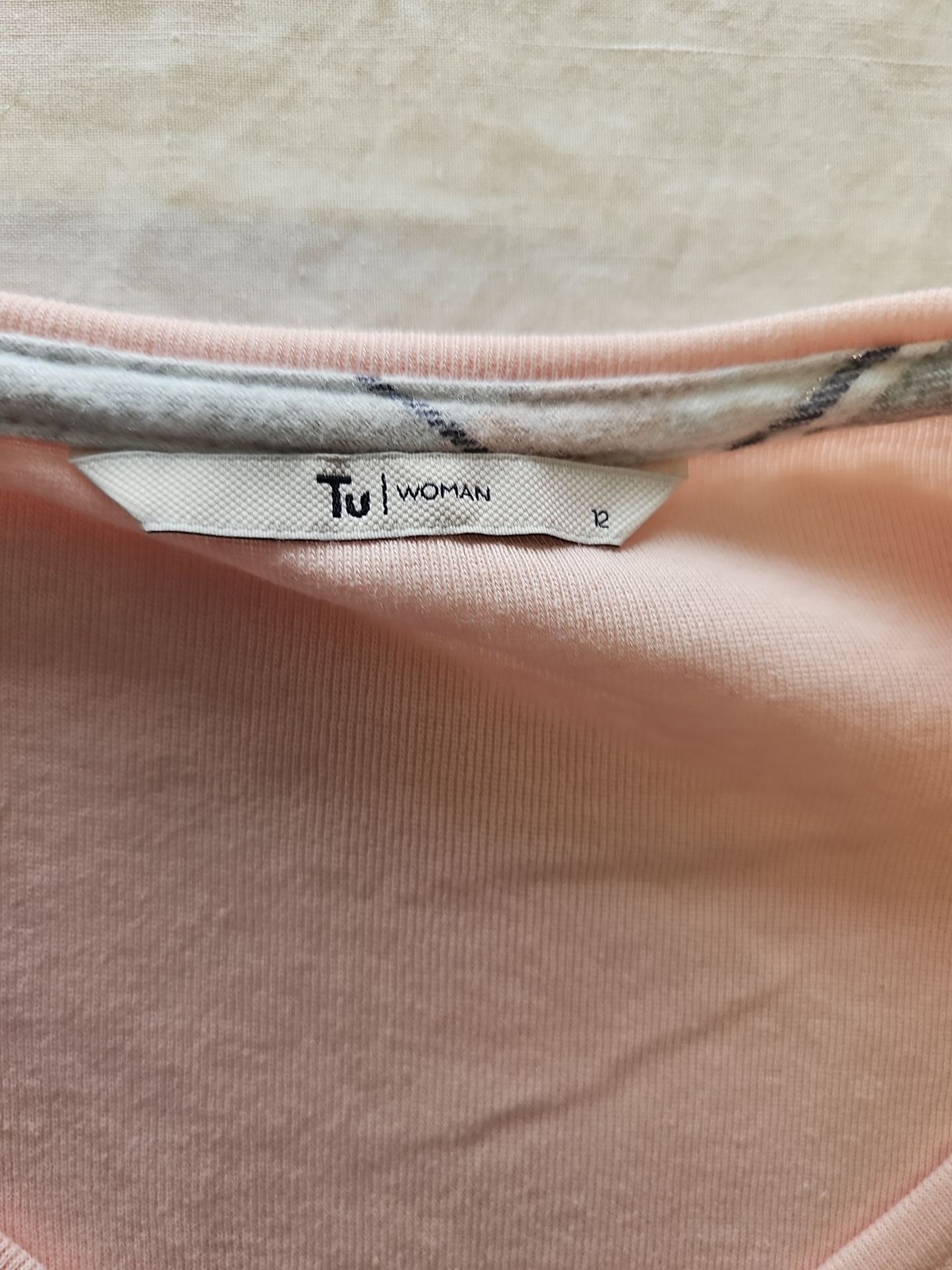 Tu Woman Peach Pink Henley Long Sleeve Top – Size 12 N580