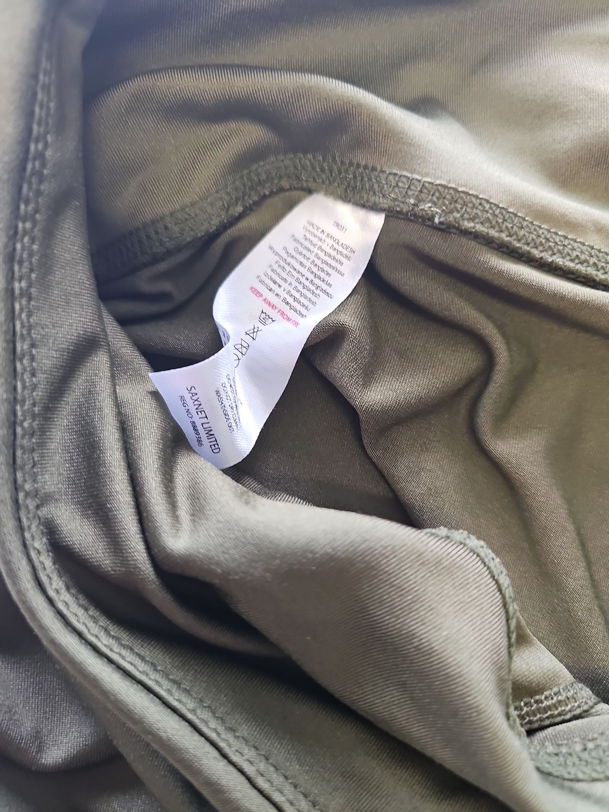 Be Defiant Activewear Olive Green Performance Leggings approx uk10  P755