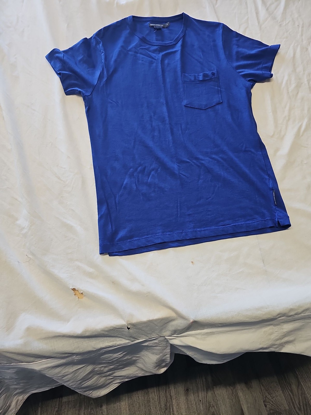French Connection Men's Cobalt Blue Pocket T-Shirt M Q772 - Image 3