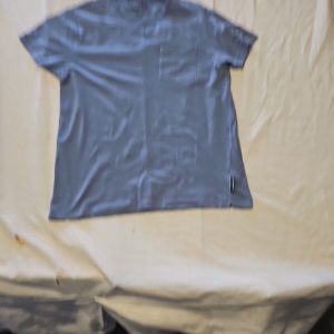 French Connection Men's Blue Slub Cotton Pocket T-Shirt xl Q771