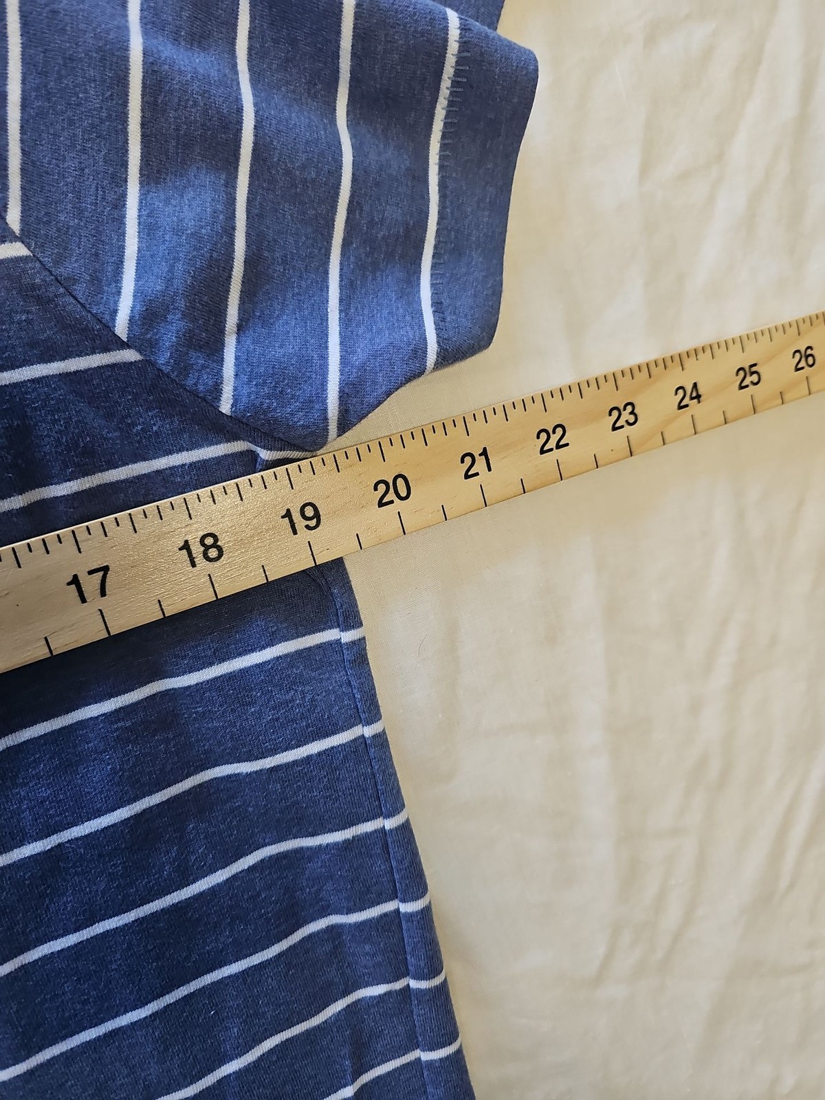 French Connection Men's Striped Pocket T-Shirt in Slate Blue M Q770 - Image 5