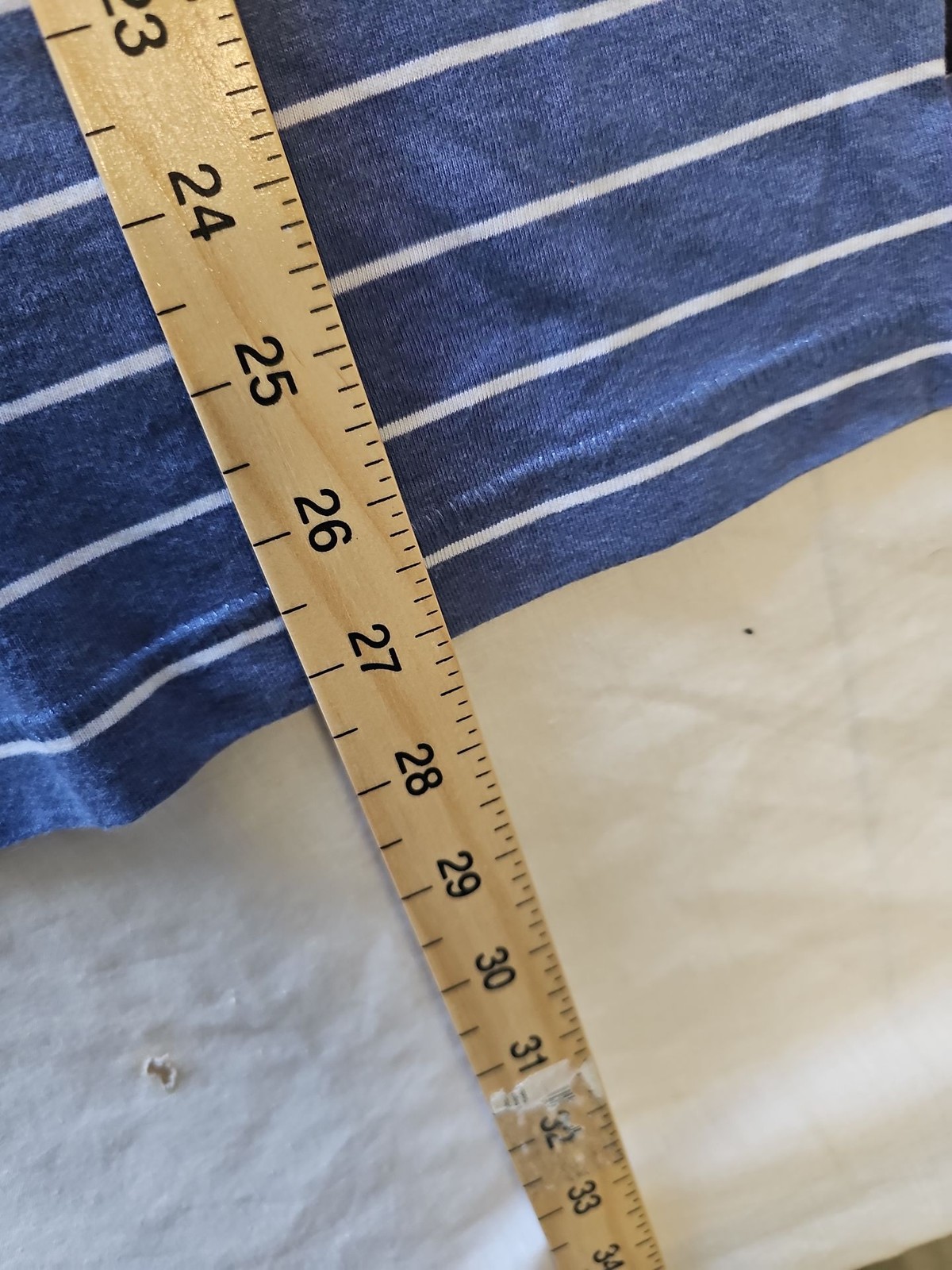 French Connection Men's Striped Pocket T-Shirt in Slate Blue M Q770 - Image 6