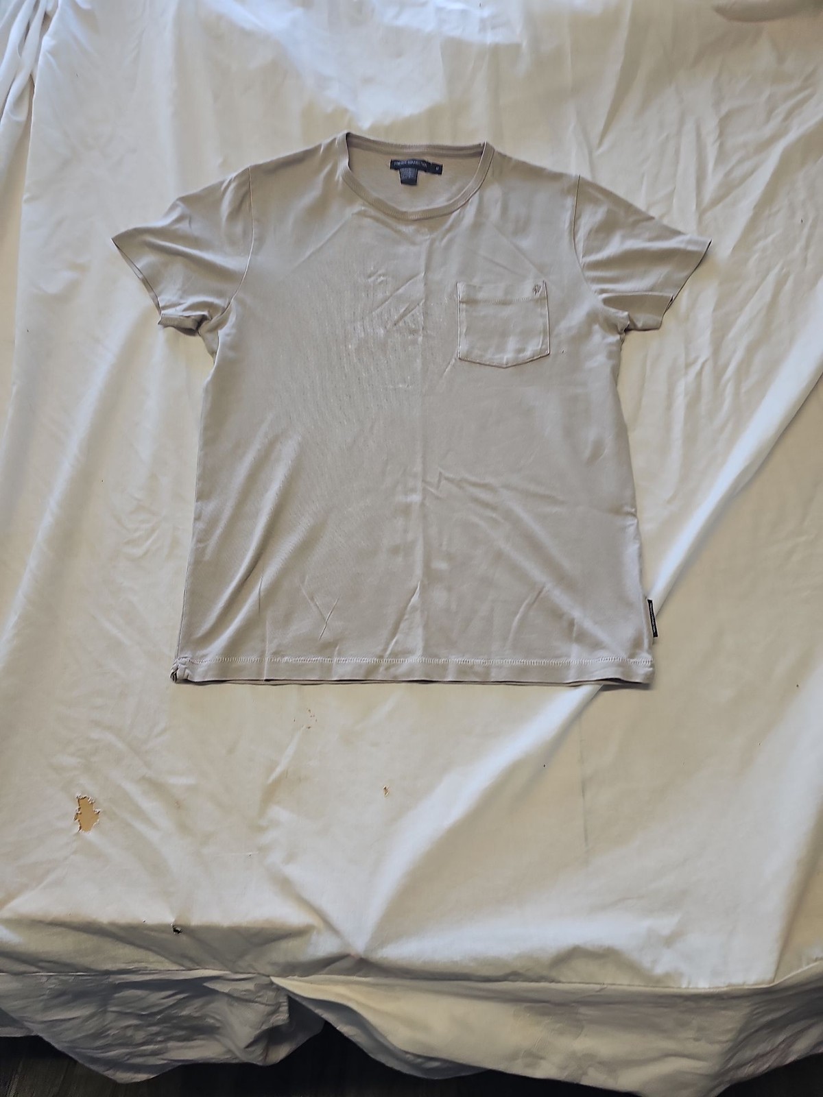 French Connection Men's Beige Pocket T-Shirt Size M Q769