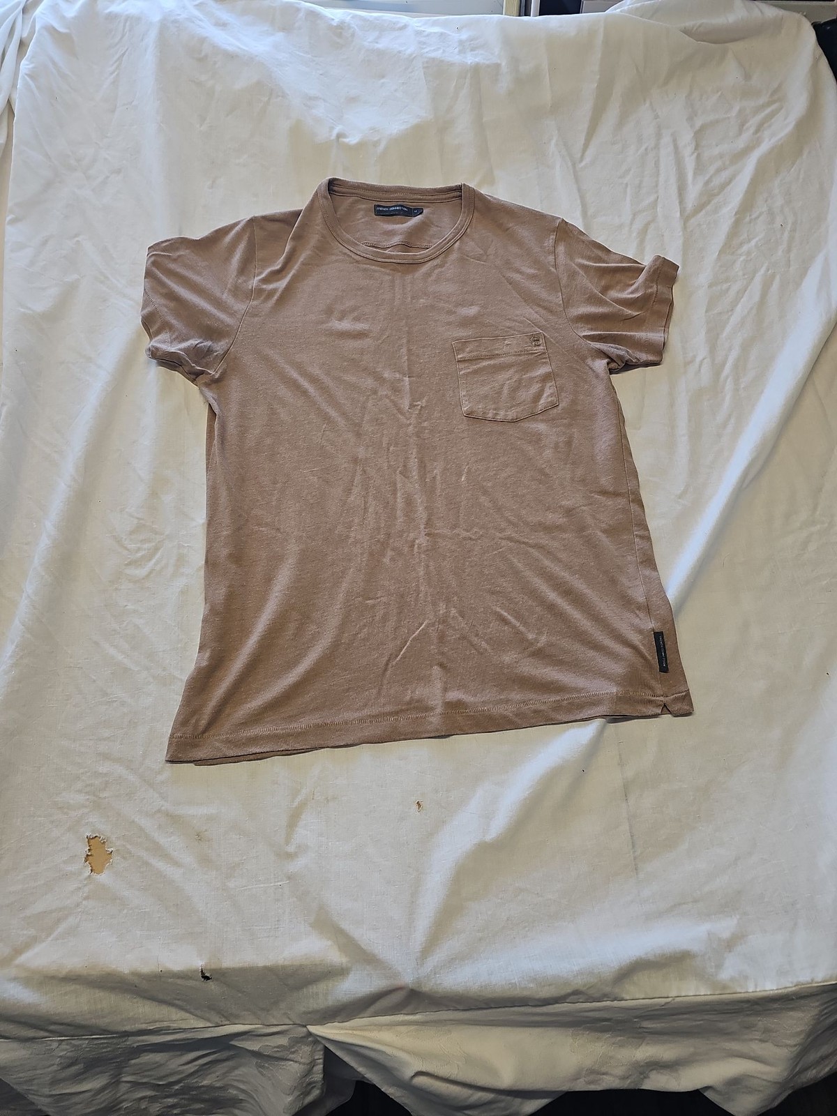 French Connection Men's Tan Pocket T-Shirt Q767