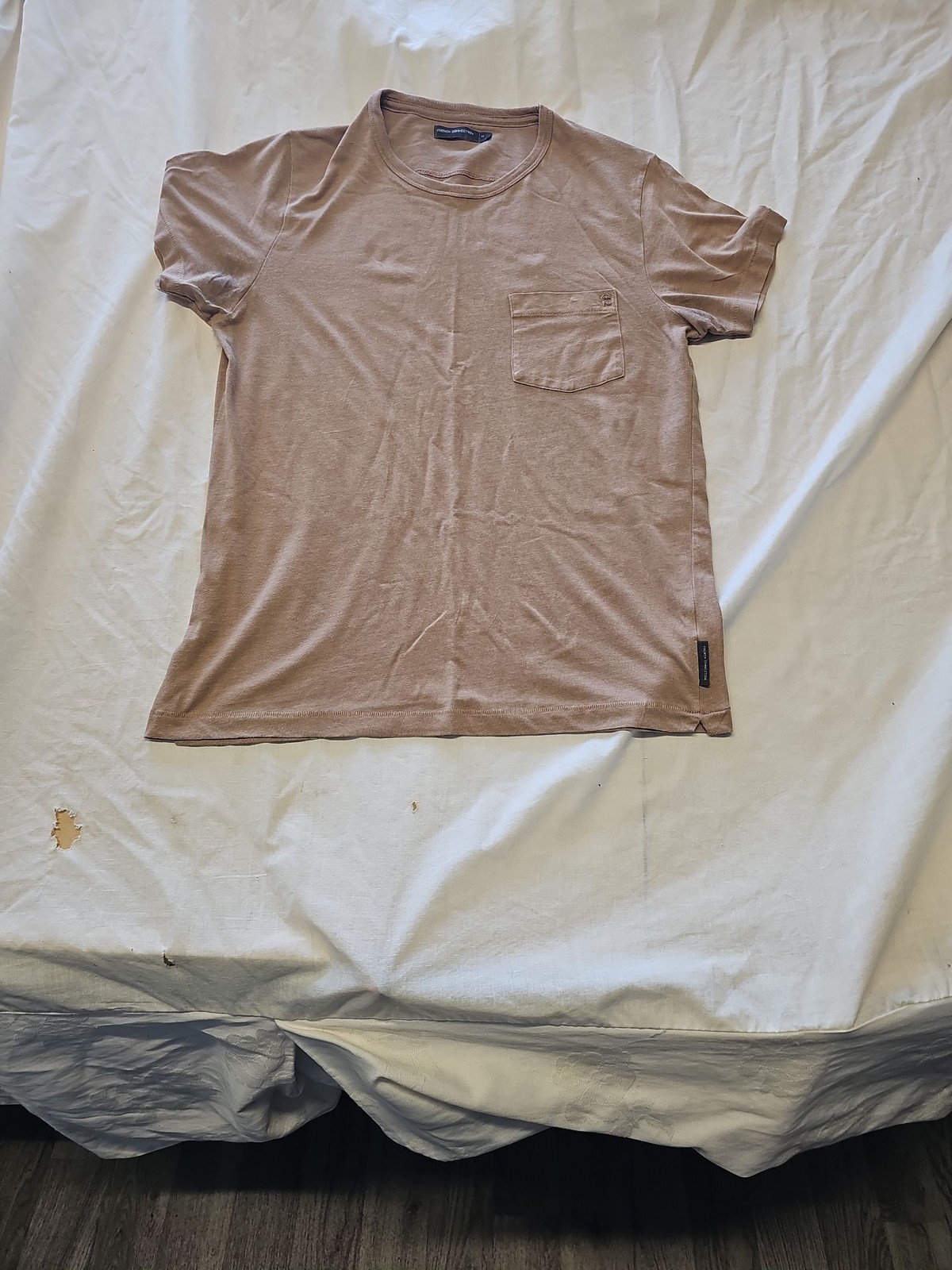 French Connection Men's Tan Pocket T-Shirt Q767 - Image 3