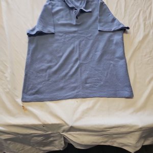 Tu Men's Slate Blue Textured Knit Polo Shirt - Size XL Q778