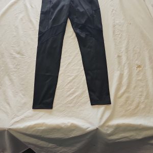 Women's High-Waisted Mesh Panel Leggings with Pockets - Black, Size MR789