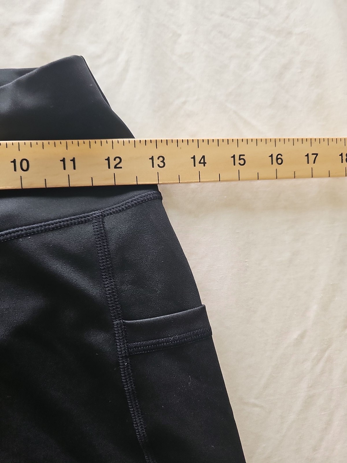 Women's High-Waisted Mesh Panel Leggings with Pockets - Black, Size MR789 - Image 5