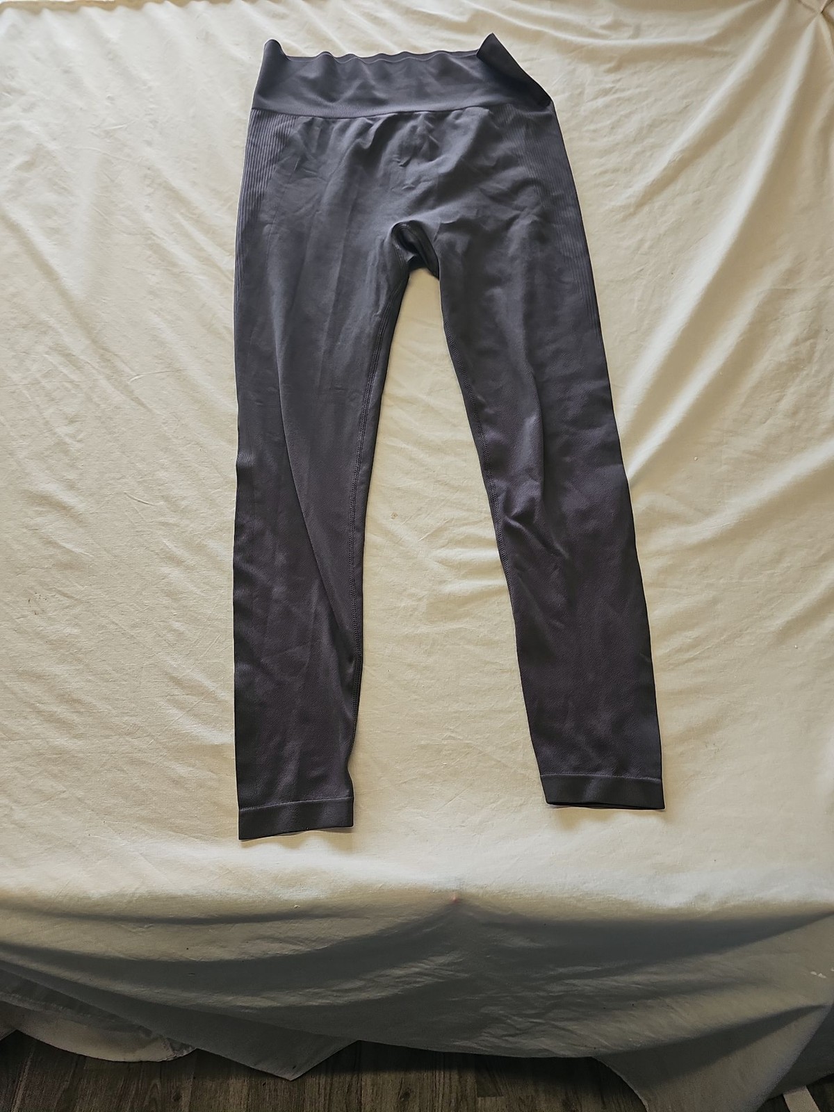 Primark WORKOUT Seamless Ribbed Leggings in Charcoal Grey P757