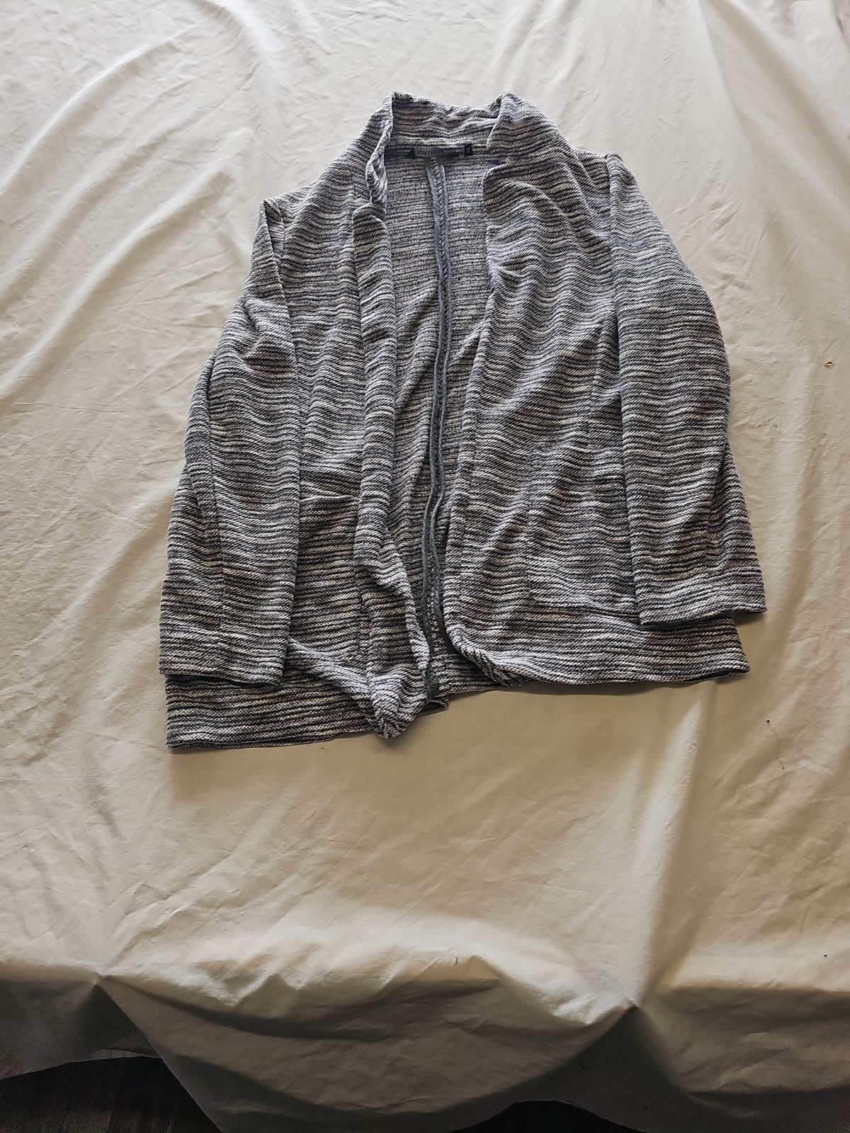 Debenhams The Collection Grey Textured Open Front Cardigan uk16 R787