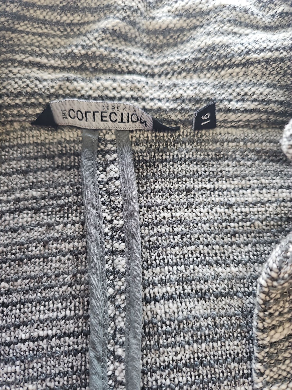 Debenhams The Collection Grey Textured Open Front Cardigan uk16 R787