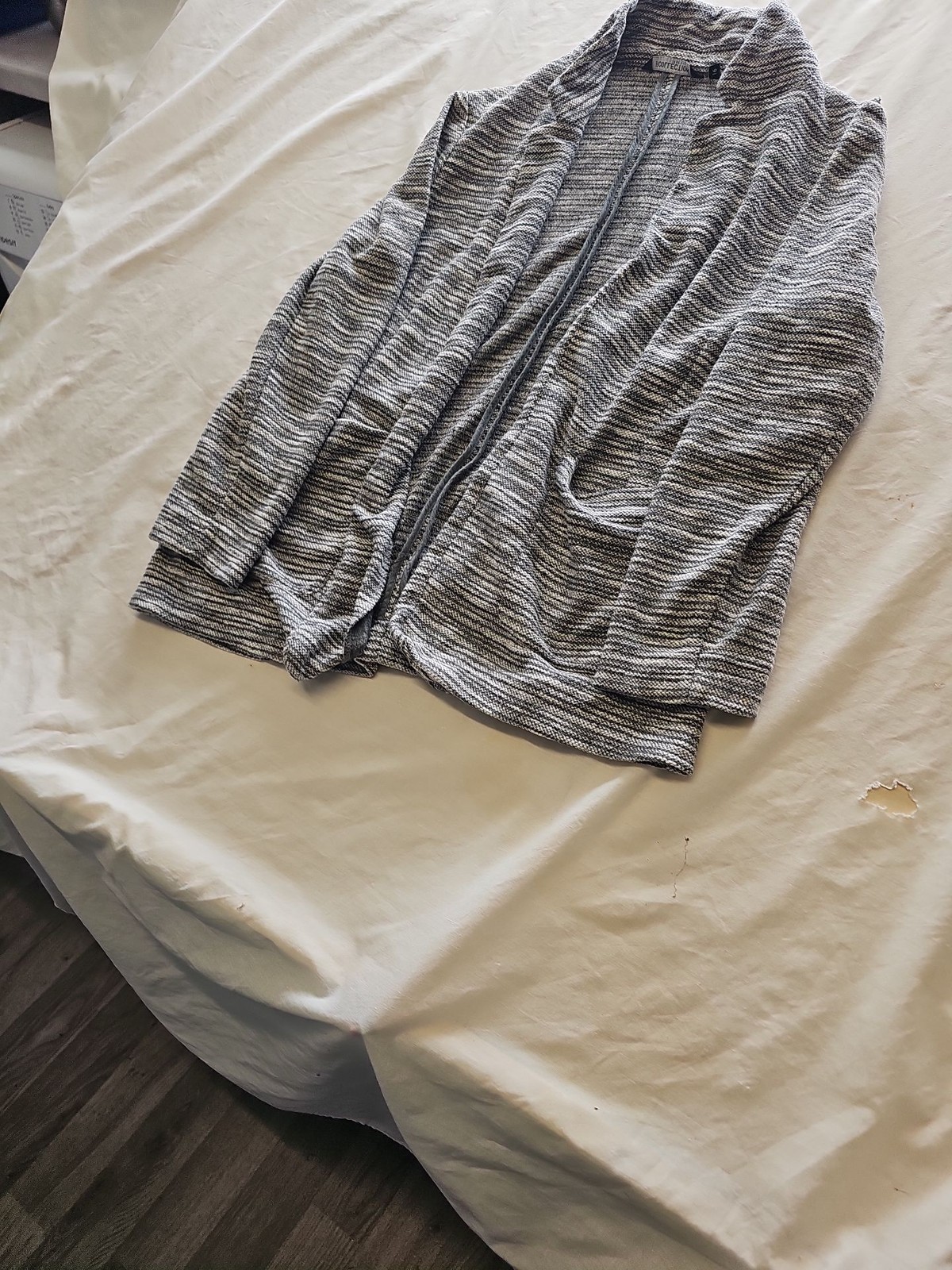 Debenhams The Collection Grey Textured Open Front Cardigan uk16 R787 - Image 4