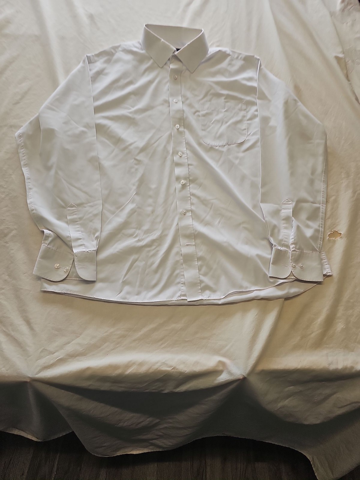 M&S Collection White Regular Fit Long Sleeve Dress Shirt 18 S810