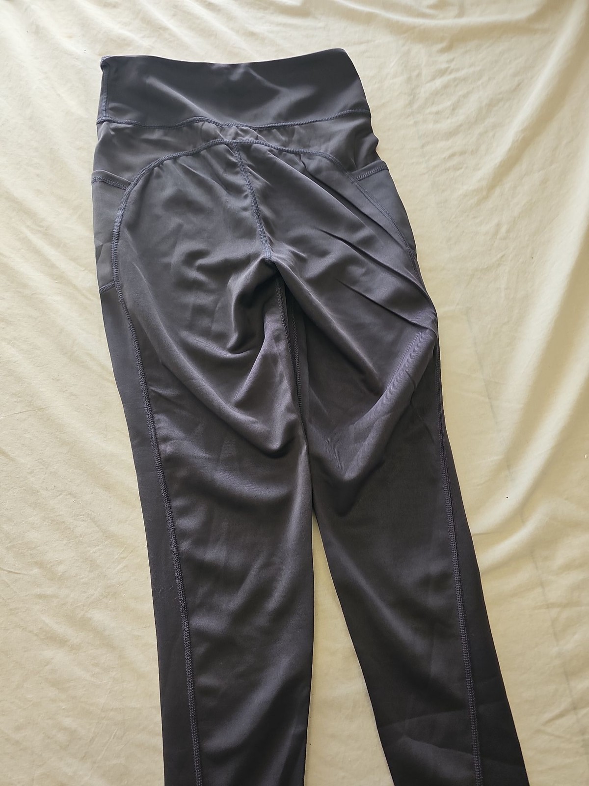 Women’s High-Waisted Black Activewear Leggings with Side Pockets xl 759