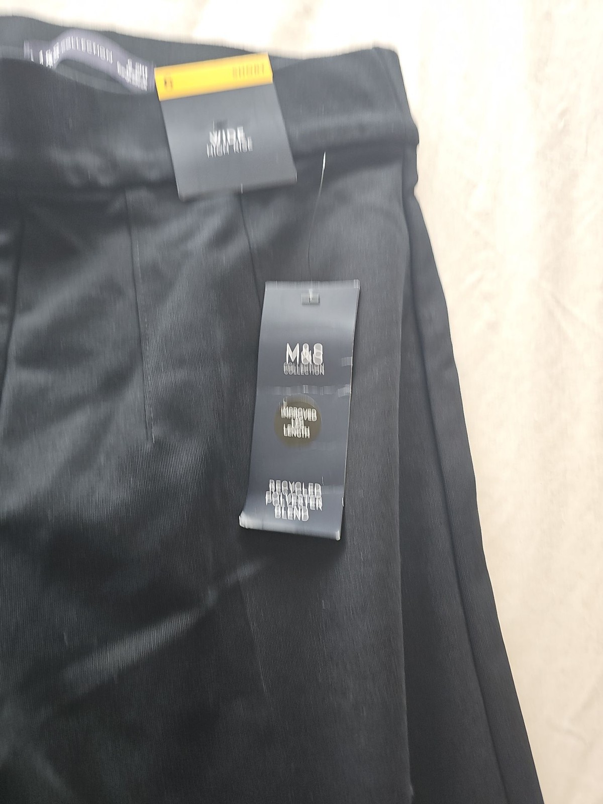 M&S Collection Black High Rise Wide Leg Trousers NWT 6s R800