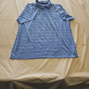 Colin Montgomerie Men's Striped Golf Polo Shirt Blue XL S814