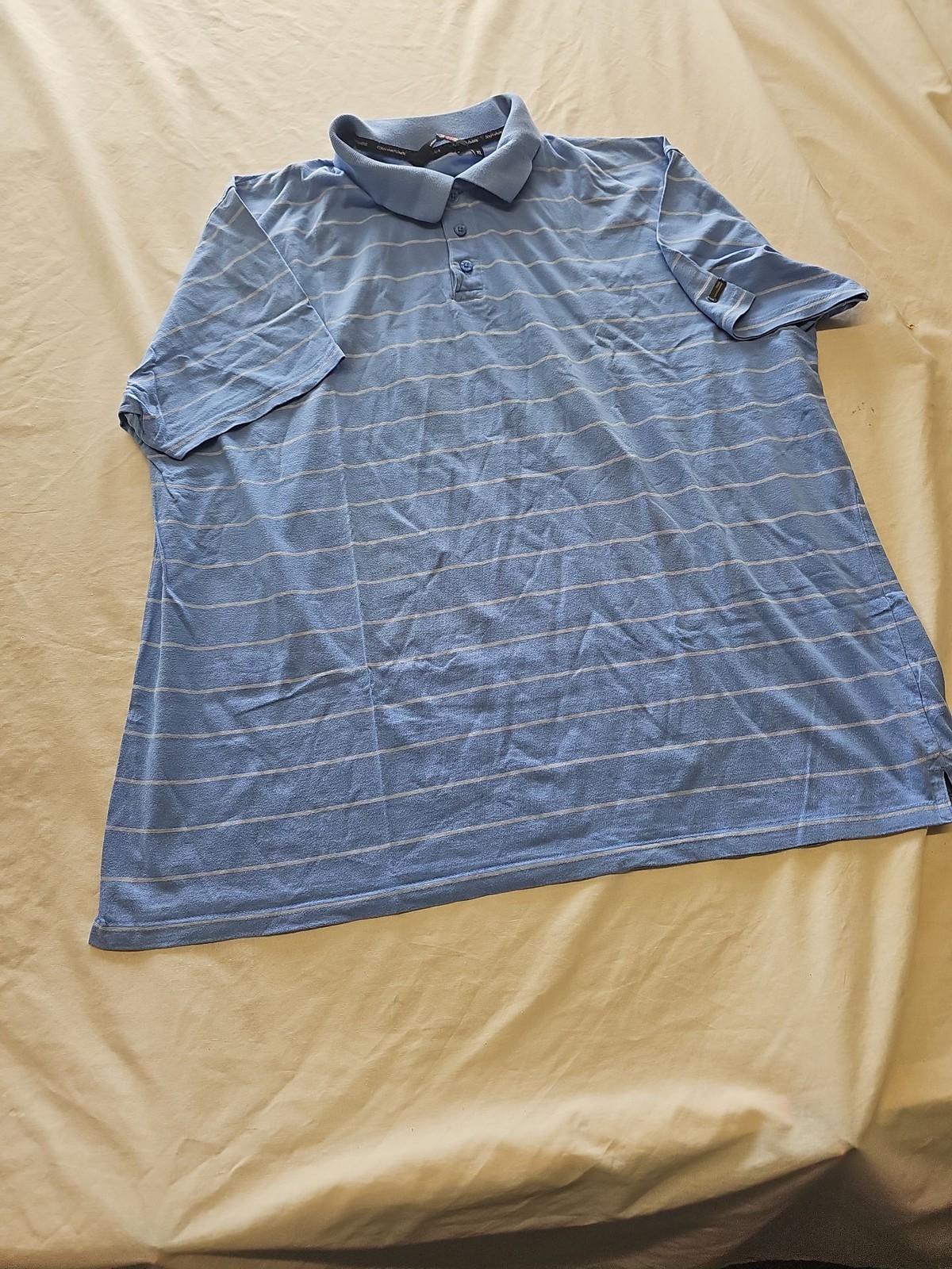 Colin Montgomerie Men's Striped Golf Polo Shirt Blue XL S814 - Image 3