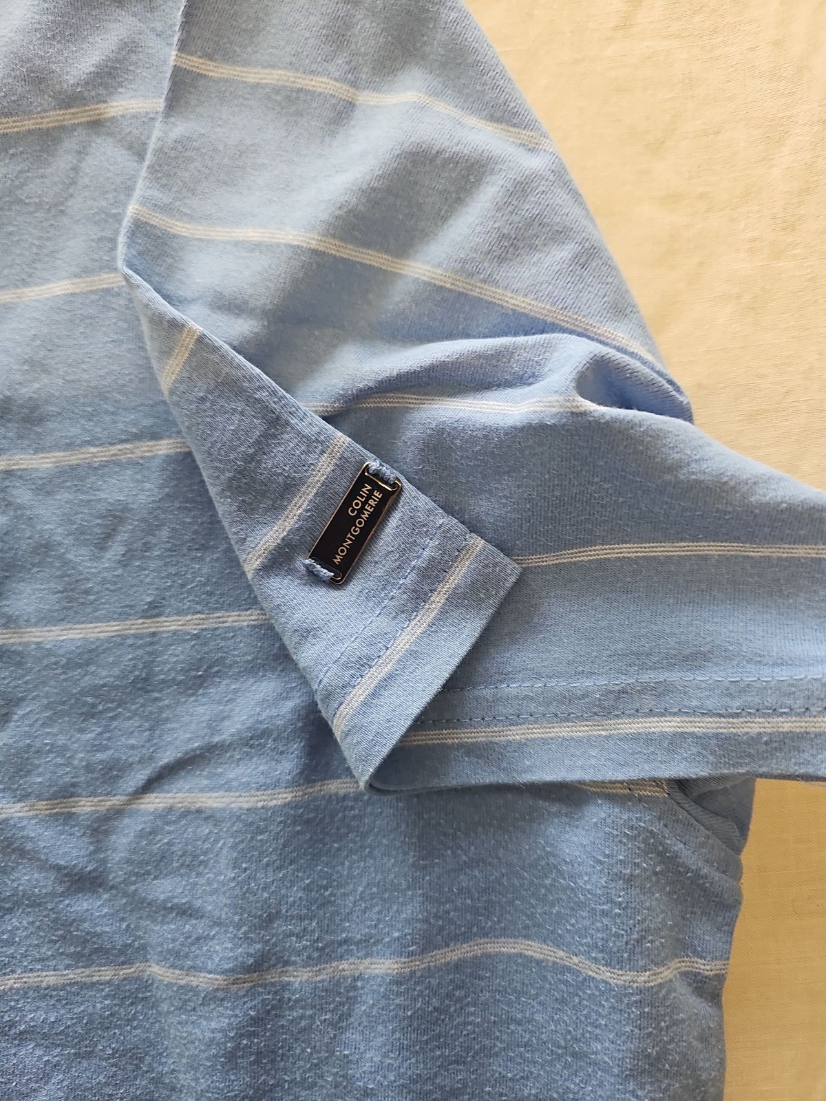 Colin Montgomerie Men's Striped Golf Polo Shirt Blue XL S814 - Image 4