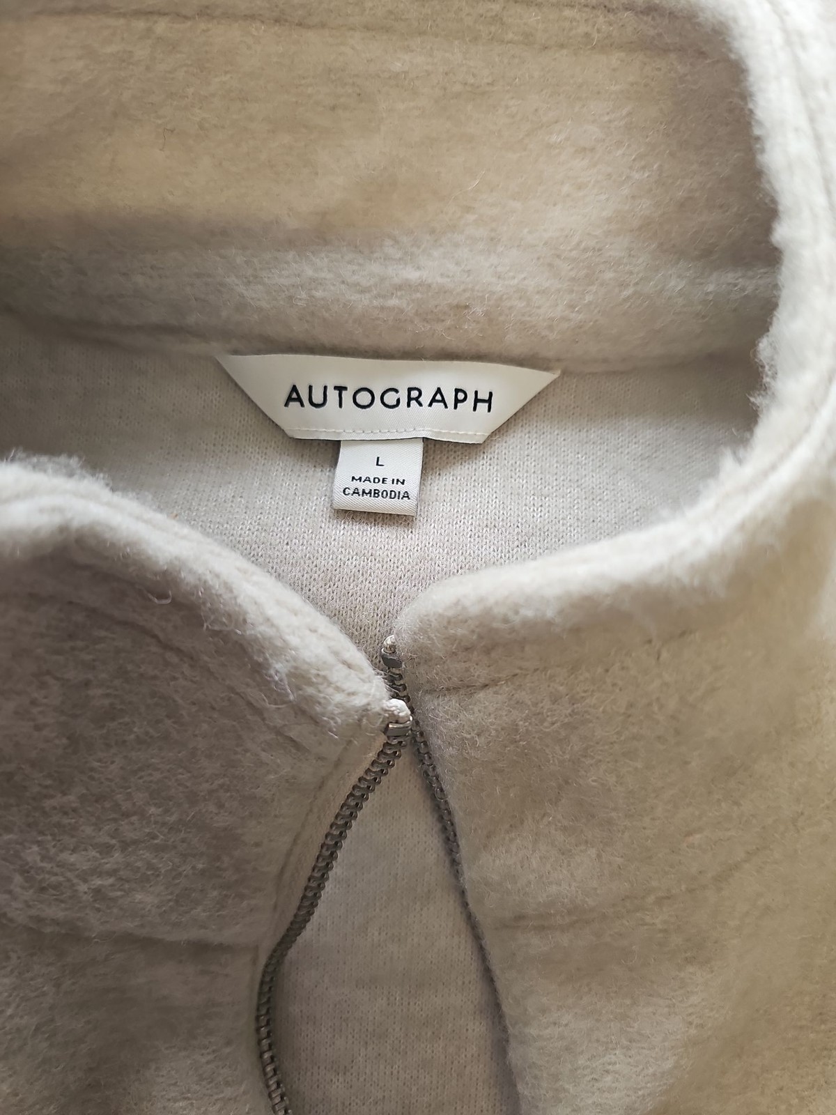 Marks & Spencer Autograph Quarter-Zip Fleece Pullover L S817