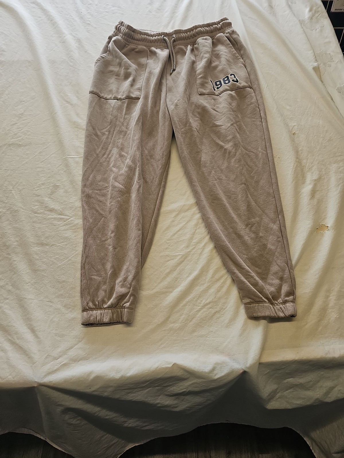 F&F Active Men's Tan Fleece-Lined Joggers - Size L T823