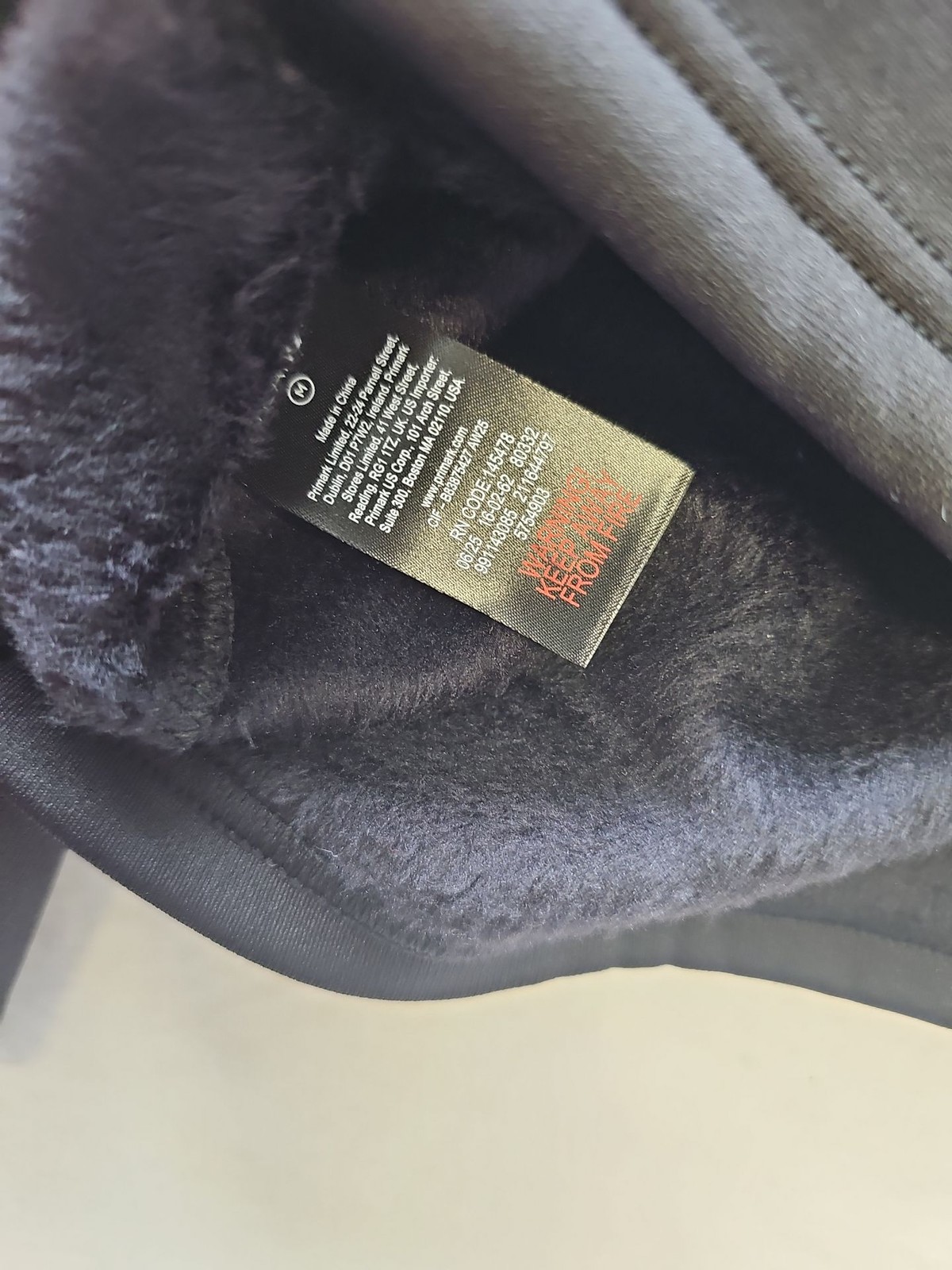 Primark Fleece Lined Long Sleeve Thermal Top in Black Size m U837