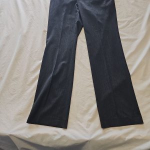 Men's Charcoal Grey Pinstripe Suit Trousers 81cm Q763