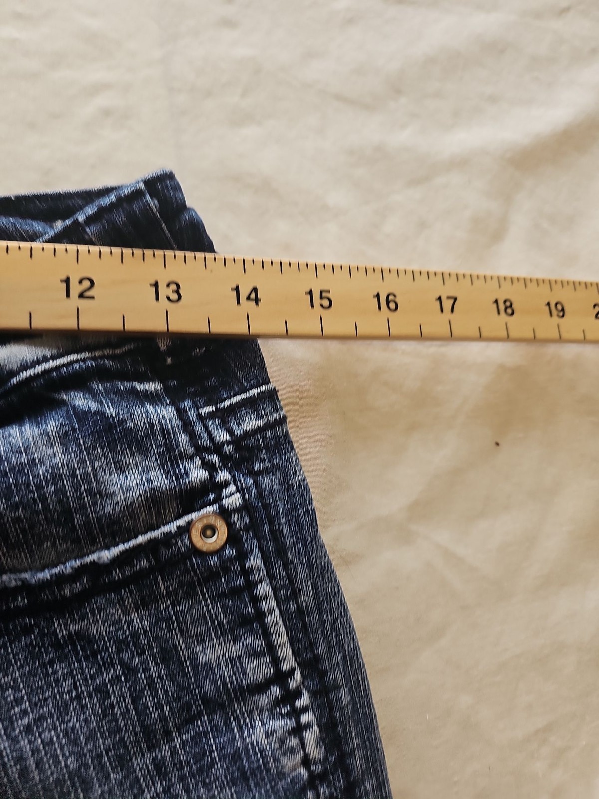 River Island Y2K Vintage Dark Wash Flare Jeans Size 8 T825 - Image 5