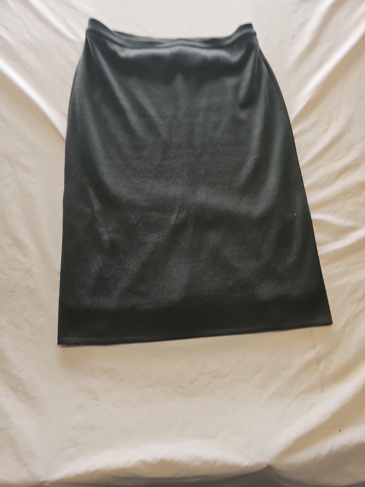 Vintage Italian-Made Dark Forest Green Acrylic Knit Pencil Skirt Size16 T836