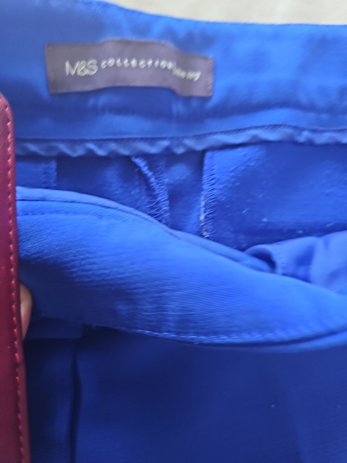 M&S Collection Royal Blue Slim Leg Trousers uk10 T829