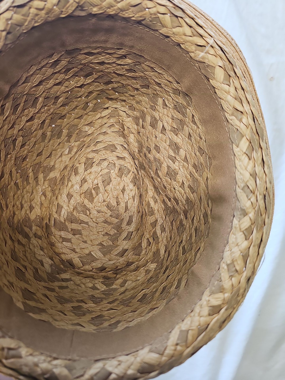 Classic Woven Straw Fedora Hat with Navy Ribbon Accent Hat830