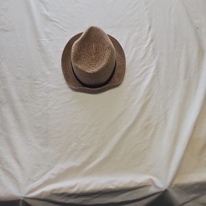 Classic Straw Trilby Fedora with Black Grosgrain Band 831