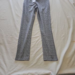 PixieGirl Monochrome Houndstooth Print Flare Leg Trousers - NWT uk8 T826