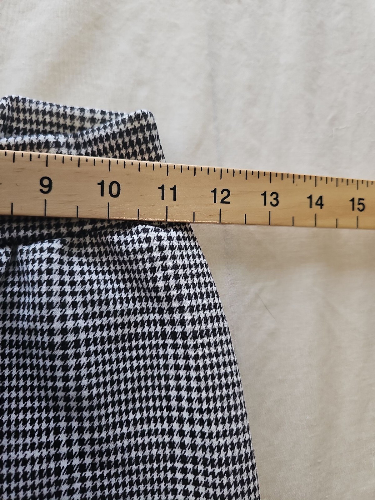 PixieGirl Monochrome Houndstooth Print Flare Leg Trousers - NWT uk8 T826 - Image 4