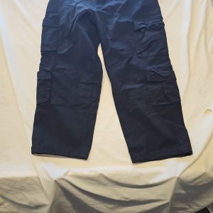 Denim Co. Mens Black Baggy Fit Multi-Pocket Cargo Trousers V853