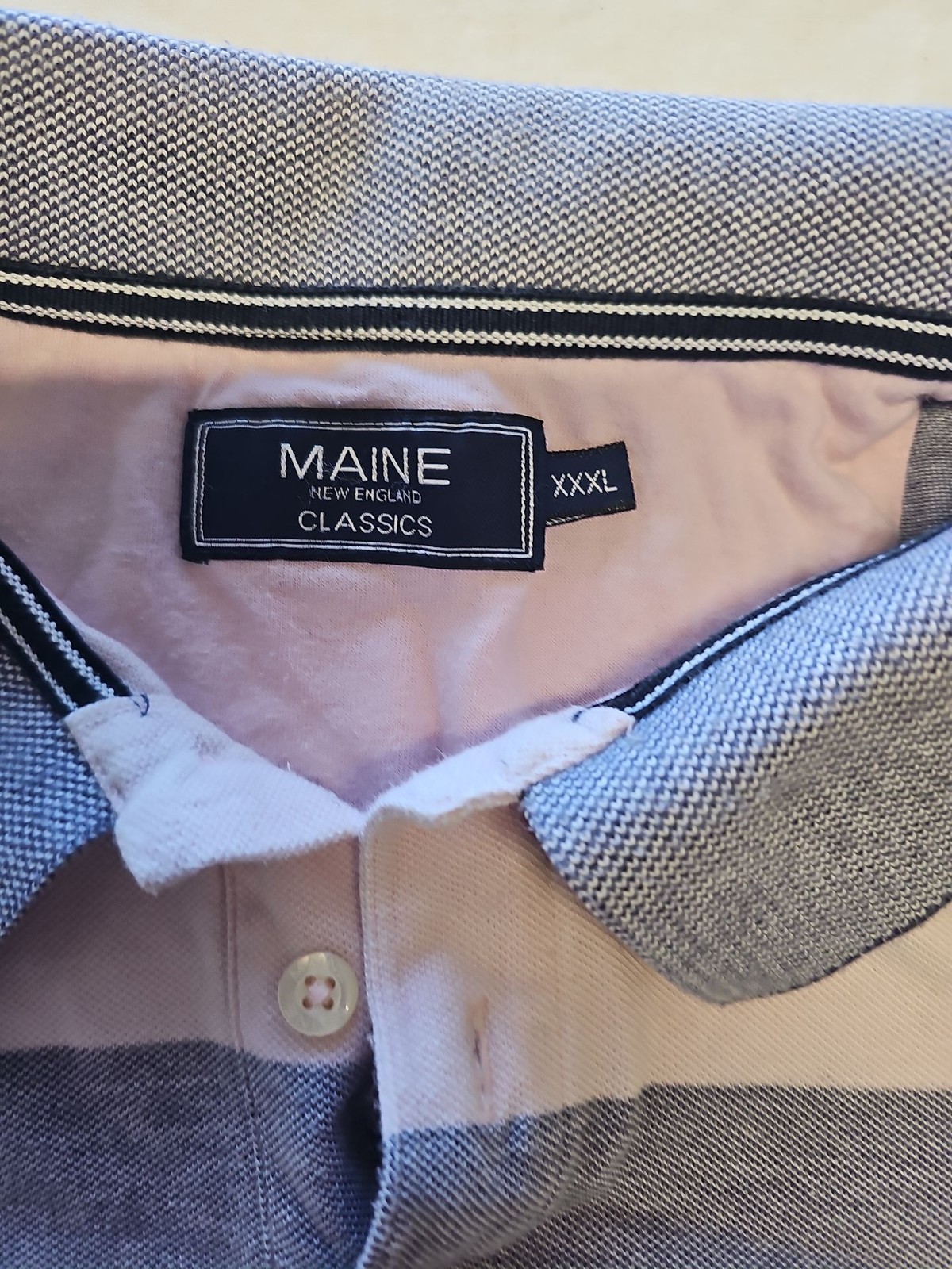 Maine New England Classics XXXL Striped Polo Shirt V854 - Image 8
