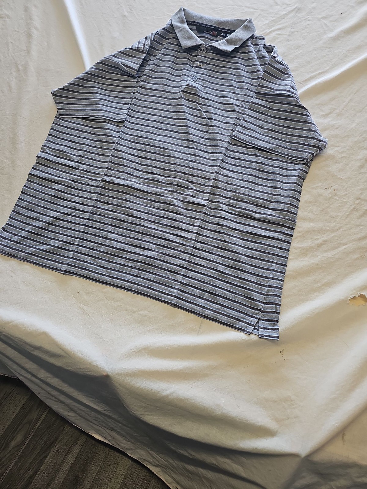 Colin Montgomerie Striped Golf Polo Shirt XL U842 - Image 4