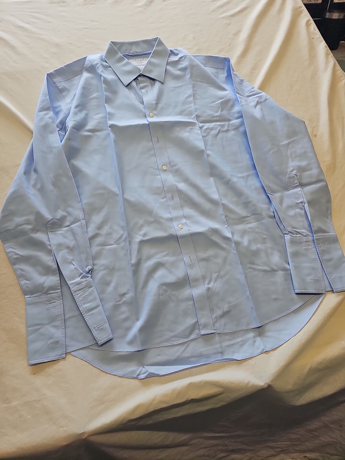 Charles Tyrwhitt Men's Light Blue Non-Iron Twill Dress Shirt - 18/37in U845 - Image 3
