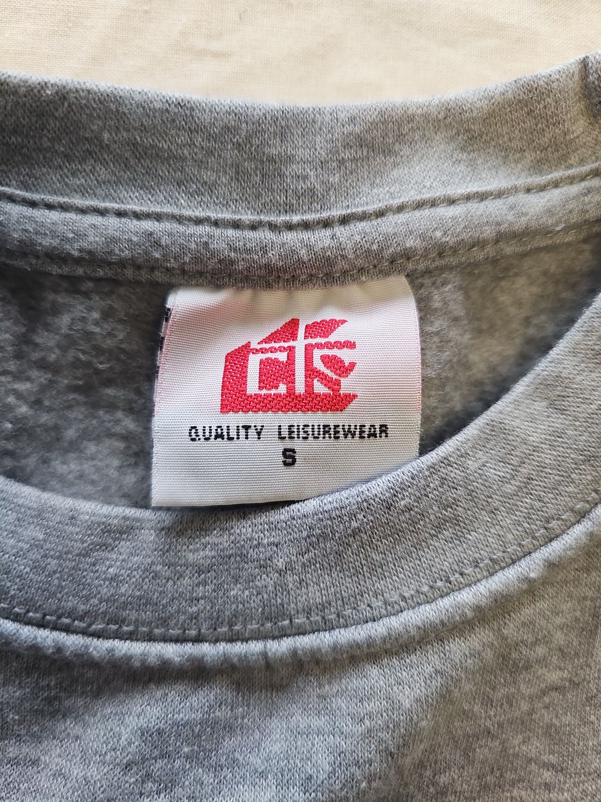 Vintage QL Quality Leisurewear Grey Marl Crewneck Sweatshirt S U947