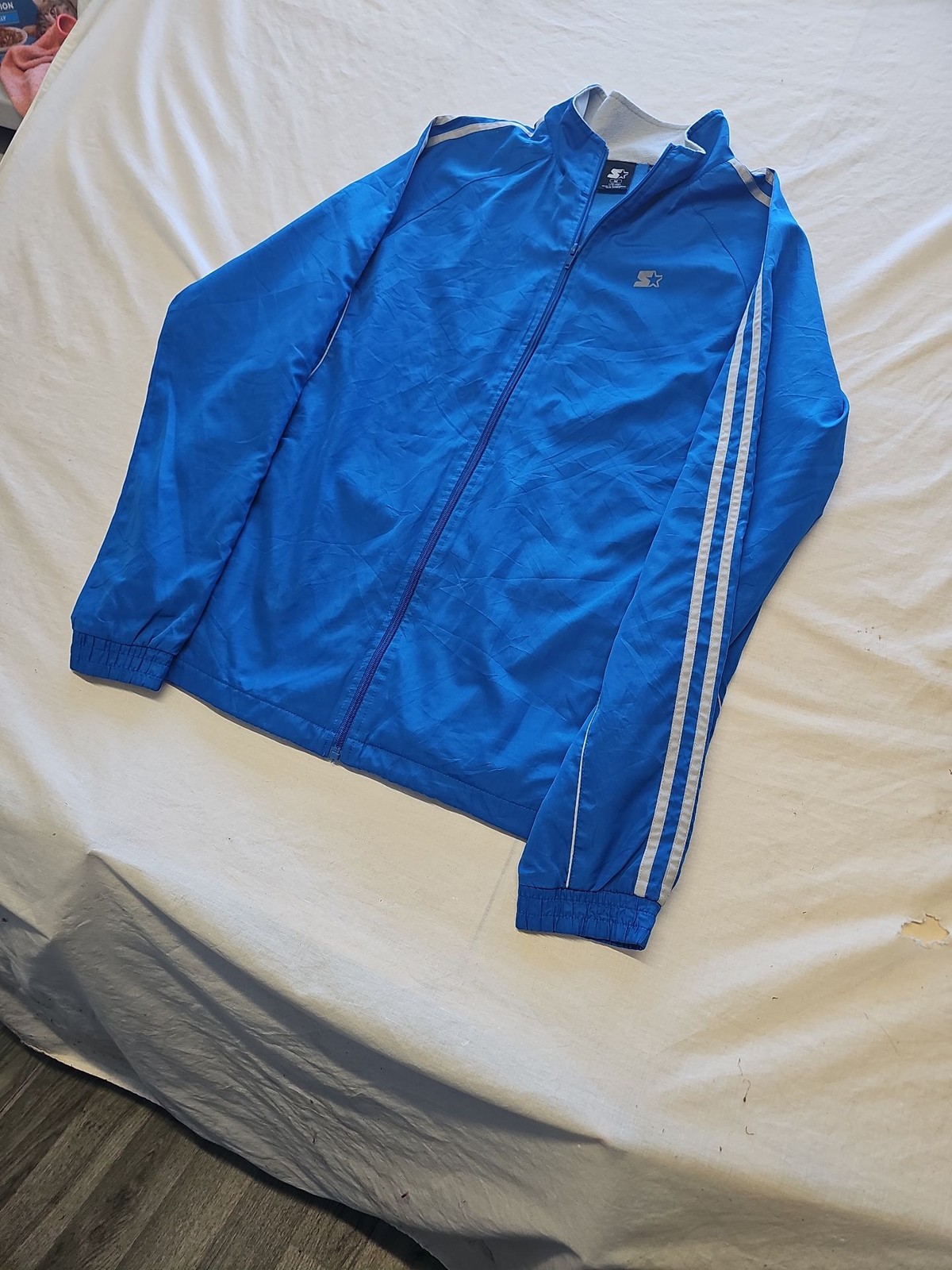 Vintage Starter Blue Track Jacket Medium Men's Windbreaker M X868 - Image 4
