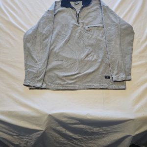 Vintage Billy Dean Sportswear Grey Quarter-Zip Fleece Pullover M X869