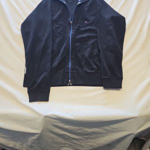 Tommy Hilfiger Navy Blue Zip-Up Track Jacket m X871