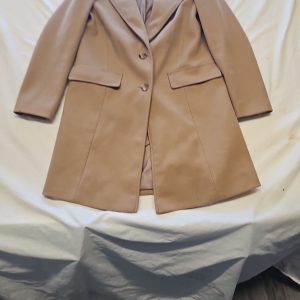 George Classic Camel Single-Breasted Tailored Overcoat size 12 W859