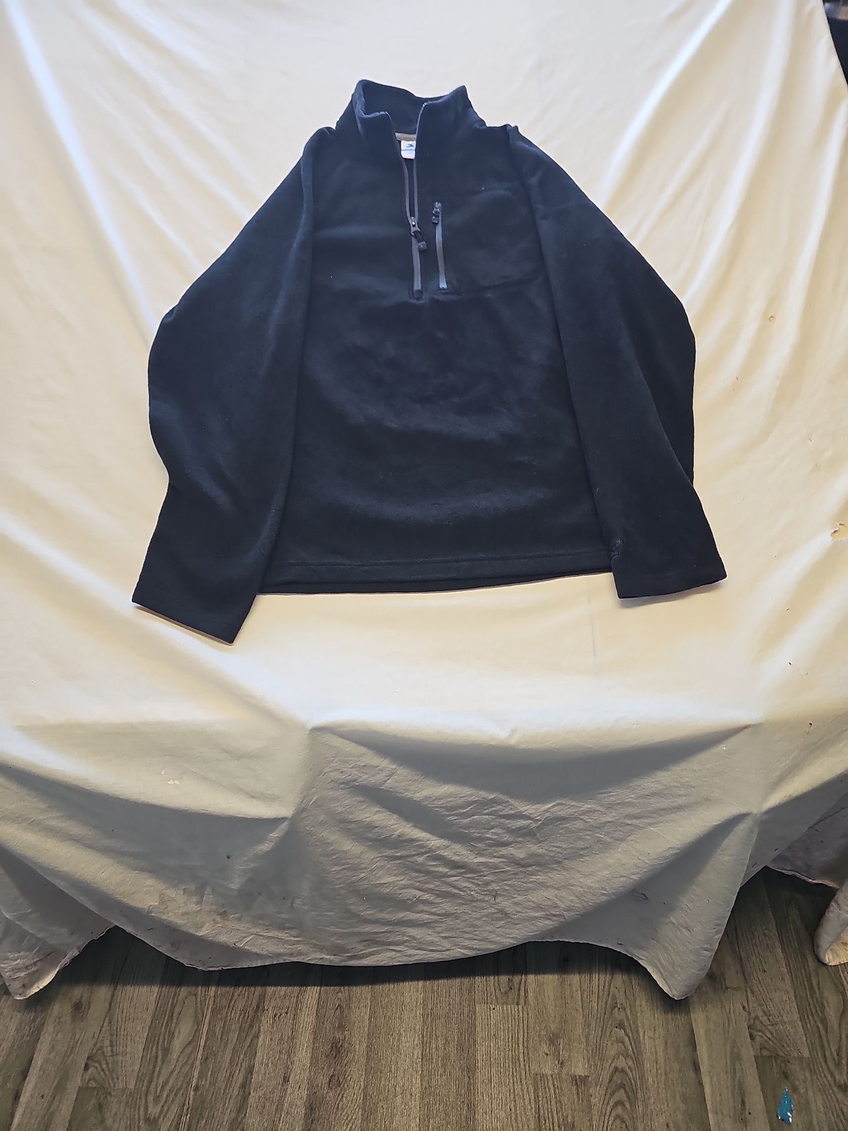 Vintage Starter Black Quarter-Zip Fleece Pullover - Size M X872