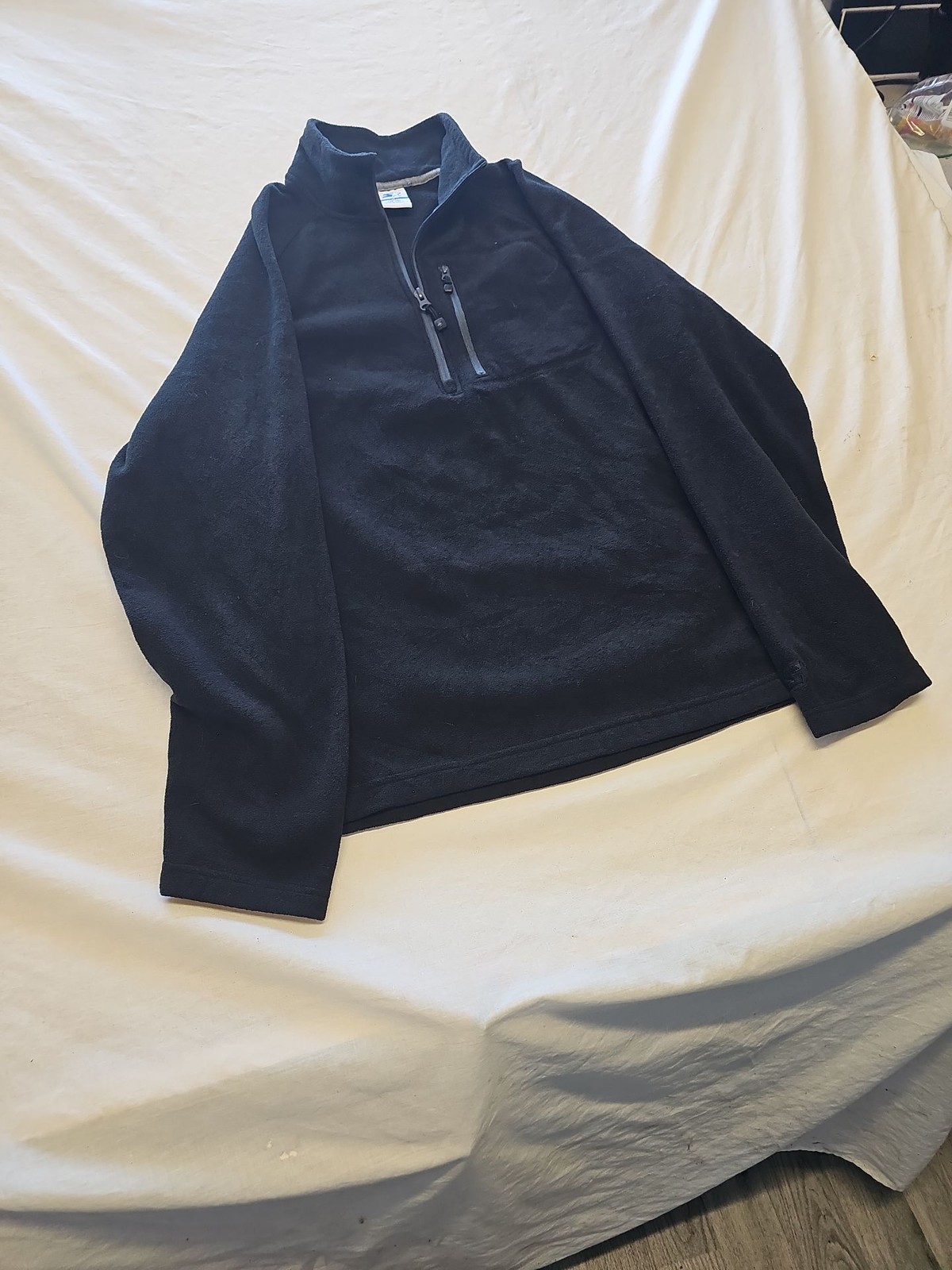 Vintage Starter Black Quarter-Zip Fleece Pullover - Size M X872 - Image 3